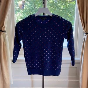 J Crew embroidered dot sweater